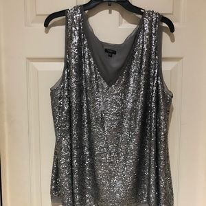 Silver Sequin Talbots Top